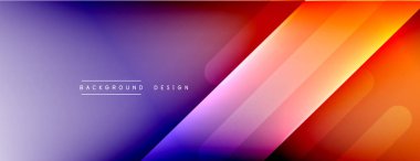 Dinamik çizgiler soyut arkaplan. Üç boyutlu gölge efektleri ve sıvı eğimleri. Modern çakışma biçimleri