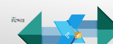 Parlak renk üçgenleri ve geometrik şekiller vektör soyut arkaplan