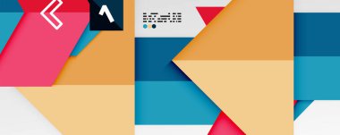 Parlak renk üçgenleri ve geometrik şekiller vektör soyut arkaplan