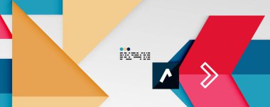 Parlak renk üçgenleri ve geometrik şekiller vektör soyut arkaplan