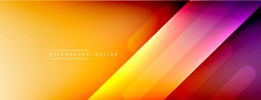 Dinamik çizgiler soyut arkaplan. Üç boyutlu gölge efektleri ve sıvı eğimleri. Modern çakışma biçimleri