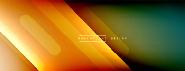 Dinamik çizgiler soyut arkaplan. Üç boyutlu gölge efektleri ve sıvı eğimleri. Modern çakışma biçimleri