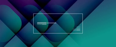 Kare şekiller geometrik soyut arkaplan. Üç boyutlu gölge efektleri ve sıvı eğimleri. Modern çakışma biçimleri