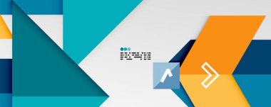 Parlak renk üçgenleri ve geometrik şekiller vektör soyut arkaplan