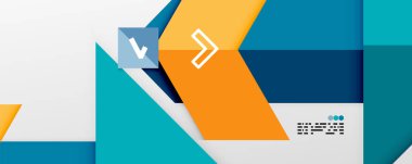 Parlak renk üçgenleri ve geometrik şekiller vektör soyut arkaplan