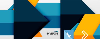 Parlak renk üçgenleri ve geometrik şekiller vektör soyut arkaplan