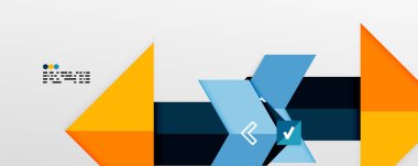 Parlak renk üçgenleri ve geometrik şekiller vektör soyut arkaplan