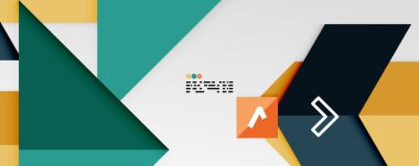 Parlak renk üçgenleri ve geometrik şekiller vektör soyut arkaplan