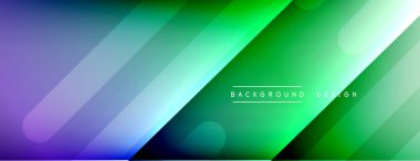 Dinamik çizgiler soyut arkaplan. Üç boyutlu gölge efektleri ve sıvı eğimleri. Modern çakışma biçimleri