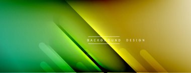 Dinamik çizgiler soyut arkaplan. Üç boyutlu gölge efektleri ve sıvı eğimleri. Modern çakışma biçimleri