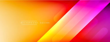 Dinamik çizgiler soyut arkaplan. Üç boyutlu gölge efektleri ve sıvı eğimleri. Modern çakışma biçimleri