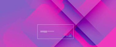 Kare şekiller geometrik soyut arkaplan. Üç boyutlu gölge efektleri ve sıvı eğimleri. Modern çakışma biçimleri