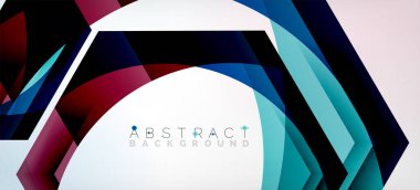 Şeffaf altıgenler geometrik şekiller soyut arkaplan