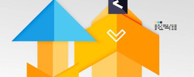 Parlak renk üçgenleri ve geometrik şekiller vektör soyut arkaplan