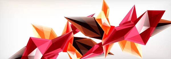 Vector triángulos 3d y pirámides fondo abstracto para presentaciones de negocios o tecnología, carteles de Internet o cubiertas de folletos web — Archivo Imágenes Vectoriales