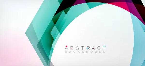 Transparante zeshoeken geometrische vormen abstracte achtergrond — Stockvector
