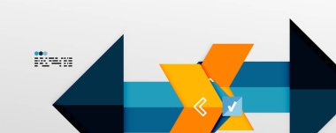 Parlak renk üçgenleri ve geometrik şekiller vektör soyut arkaplan