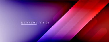 Dinamik çizgiler soyut arkaplan. Üç boyutlu gölge efektleri ve sıvı eğimleri. Modern çakışma biçimleri