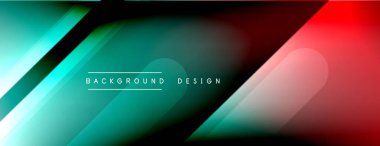 Dinamik çizgiler soyut arkaplan. Üç boyutlu gölge efektleri ve sıvı eğimleri. Modern çakışma biçimleri