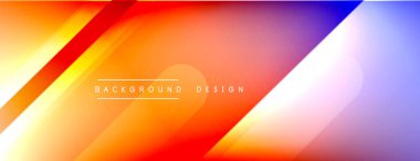 Dinamik çizgiler soyut arkaplan. Üç boyutlu gölge efektleri ve sıvı eğimleri. Modern çakışma biçimleri