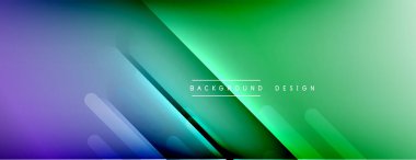 Dinamik çizgiler soyut arkaplan. Üç boyutlu gölge efektleri ve sıvı eğimleri. Modern çakışma biçimleri