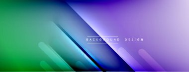 Dinamik çizgiler soyut arkaplan. Üç boyutlu gölge efektleri ve sıvı eğimleri. Modern çakışma biçimleri