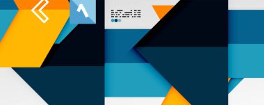 Parlak renk üçgenleri ve geometrik şekiller vektör soyut arkaplan