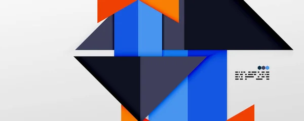 Triangles de couleurs brillantes et formes géométriques fond abstrait vectoriel — Image vectorielle