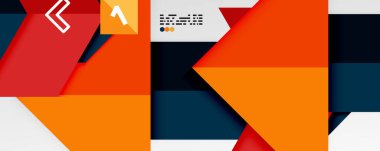 Parlak renk üçgenleri ve geometrik şekiller vektör soyut arkaplan