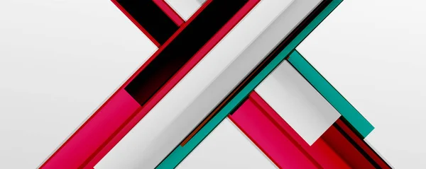 Líneas abstractas de color fondo geométrico de moda para presentación de negocios o tecnología, póster de Internet o portada de folleto web, papel pintado — Archivo Imágenes Vectoriales