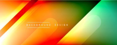 Dinamik çizgiler soyut arkaplan. Üç boyutlu gölge efektleri ve sıvı eğimleri. Modern çakışma biçimleri