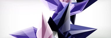 Vektör 3d üçgenler ve piramitler iş veya teknoloji sunumları, İnternet posterleri veya web broşürü kapakları için soyut arkaplan