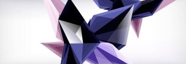 Vektör 3d üçgenler ve piramitler iş veya teknoloji sunumları, İnternet posterleri veya web broşürü kapakları için soyut arkaplan