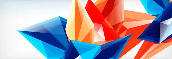 Vector triángulos 3d y pirámides fondo abstracto para presentaciones de negocios o tecnología, carteles de Internet o cubiertas de folletos web — Archivo Imágenes Vectoriales