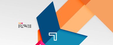 Parlak renk üçgenleri ve geometrik şekiller vektör soyut arkaplan