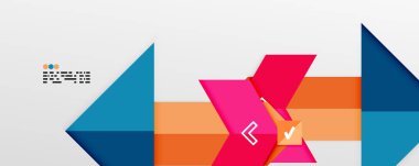 Parlak renk üçgenleri ve geometrik şekiller vektör soyut arkaplan