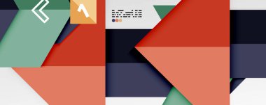 Parlak renk üçgenleri ve geometrik şekiller vektör soyut arkaplan