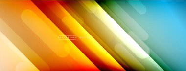 Dinamik çizgiler soyut arkaplan. Üç boyutlu gölge efektleri ve sıvı eğimleri. Modern çakışma biçimleri