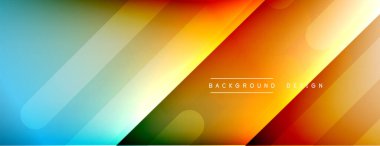 Dinamik çizgiler soyut arkaplan. Üç boyutlu gölge efektleri ve sıvı eğimleri. Modern çakışma biçimleri