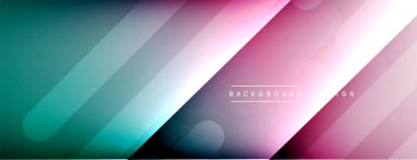 Dinamik çizgiler soyut arkaplan. Üç boyutlu gölge efektleri ve sıvı eğimleri. Modern çakışma biçimleri