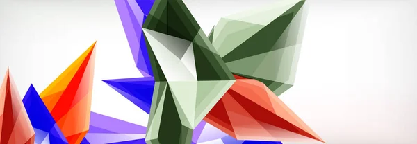 矢量3D三角形和金字塔用于商业或技术演示、互联网海报或网络小册子封面的抽象背景 — 图库矢量图片