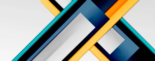 Líneas abstractas de color fondo geométrico de moda para presentación de negocios o tecnología, póster de Internet o portada de folleto web, papel pintado — Vector de stock