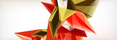 Vektör 3d üçgenler ve piramitler iş veya teknoloji sunumları, İnternet posterleri veya web broşürü kapakları için soyut arkaplan