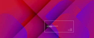 Kare şekiller geometrik soyut arkaplan. Üç boyutlu gölge efektleri ve sıvı eğimleri. Modern çakışma biçimleri