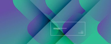 Kare şekiller geometrik soyut arkaplan. Üç boyutlu gölge efektleri ve sıvı eğimleri. Modern çakışma biçimleri