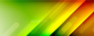 Dinamik çizgiler soyut arkaplan. Üç boyutlu gölge efektleri ve sıvı eğimleri. Modern çakışma biçimleri