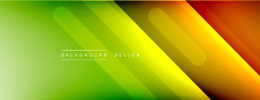 Dinamik çizgiler soyut arkaplan. Üç boyutlu gölge efektleri ve sıvı eğimleri. Modern çakışma biçimleri