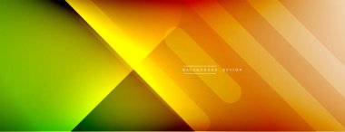 Dinamik çizgiler soyut arkaplan. Üç boyutlu gölge efektleri ve sıvı eğimleri. Modern çakışma biçimleri