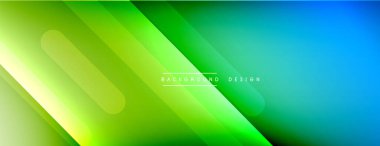 Dinamik çizgiler soyut arkaplan. Üç boyutlu gölge efektleri ve sıvı eğimleri. Modern çakışma biçimleri