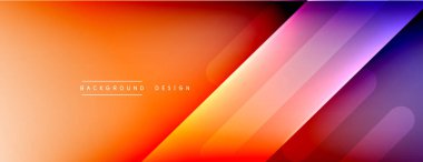 Dinamik çizgiler soyut arkaplan. Üç boyutlu gölge efektleri ve sıvı eğimleri. Modern çakışma biçimleri